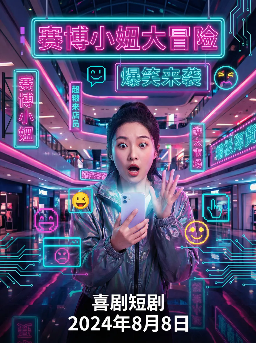 妈妈的朋友5在完整有限中字 搞笑喜剧短剧 - 赛博小妞大冒险海报